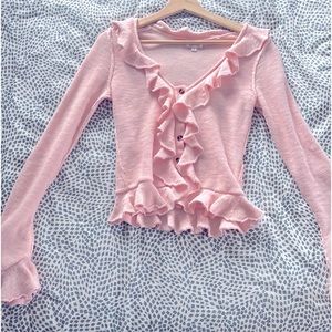 Revolve Ruffle cardigan